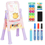 Kids Height Adjustable Double Side Magnetic Art Easel-Purple