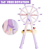 Kids Height Adjustable Double Side Magnetic Art Easel-Purple
