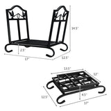 Foldable Firewood Log Rack Steel Wood Storage Holder