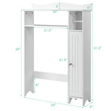 Wood Over the Toilet Bathroom Space Saver with Paper Holder and Shelf