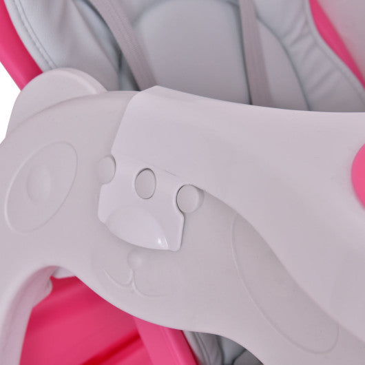 3 in 1 Infant Table and Chair Set Baby High Chair-Red