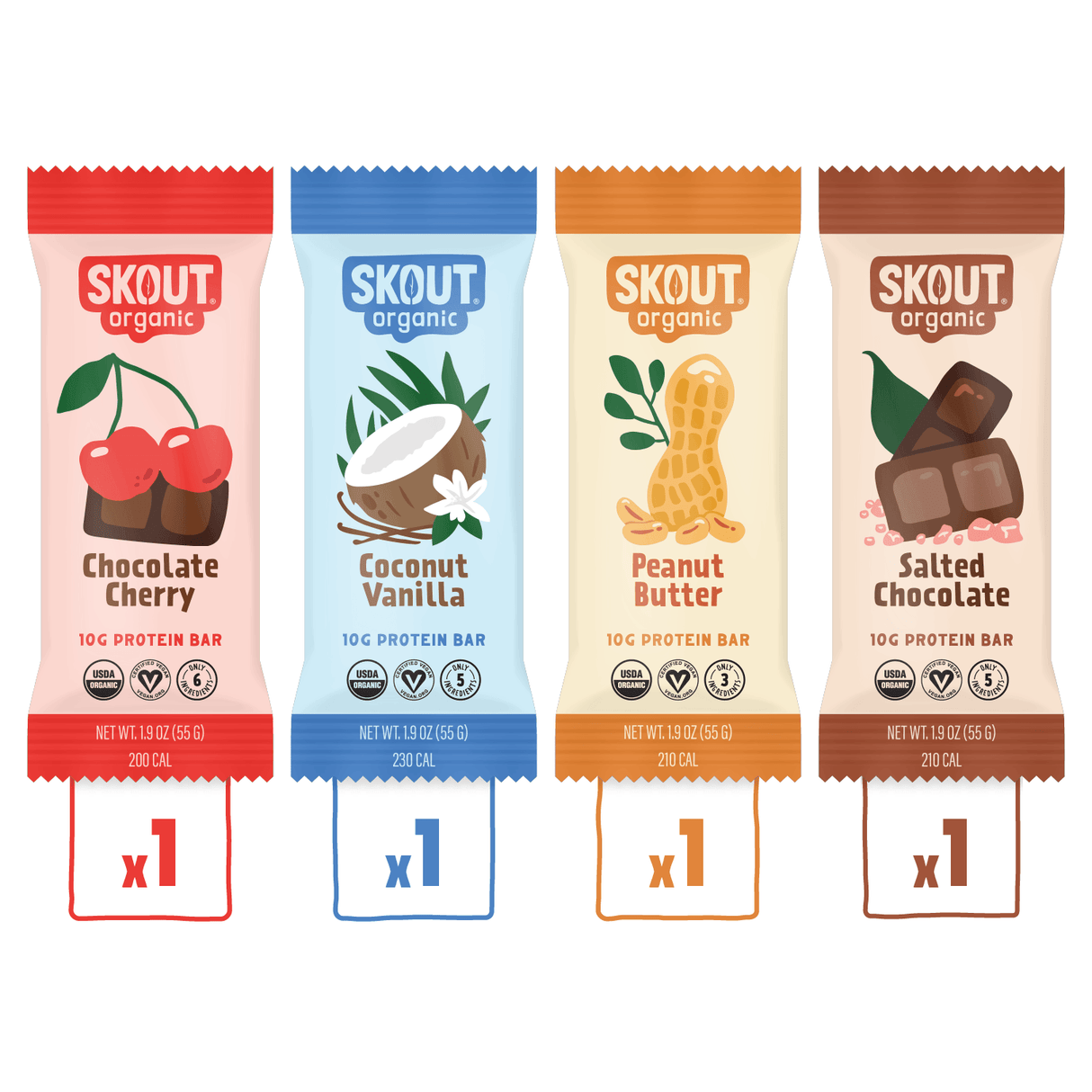 Skout Organic Protein Bar Sampler Pack by Skout Organic