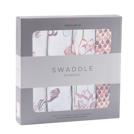 Under The Sea Swaddle Blankets 4 Pack - Aiden's Corner Baby & Toddler Clothes, Toys, Teethers, Feeding and Accesories