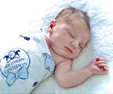 Gift Set: Southern Gentleman Baby Muslin Swaddle Blanket and Burp Cloth/Bib Combo by Little Hometown