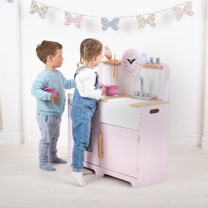 Country Play Kitchen (Pink) by Bigjigs Toys US