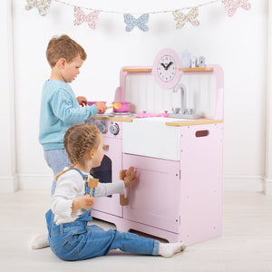 Country Play Kitchen (Pink) by Bigjigs Toys US