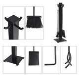 5 Pieces Fireplace Iron Fire Place Tool Set