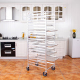 26 x 20 x 70 Inch 20 Sheet Aluminum Pan Rolling Bakery Rack