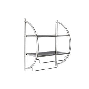 2-Tier Wall Mount Shower Organizer Towel Storage Rack