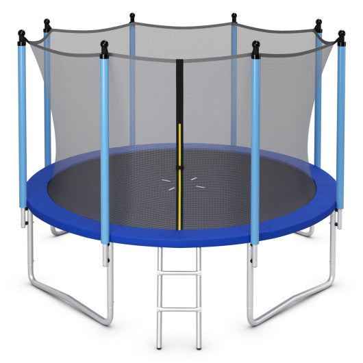Outdoor Trampoline with Safety Closure Net-12 ft