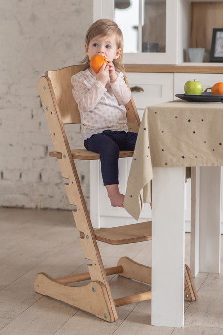 Growing Chair for Kids - Kitchen Helper with Tabletop – Beige