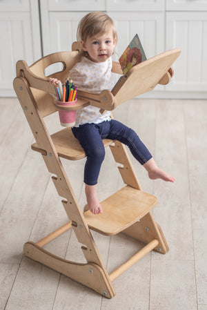 Growing Chair for Kids - Kitchen Helper with Tabletop – Beige