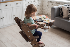Growing Chair for Babies – Kitchen Helper Tower - Chocolate