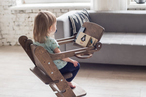 Growing Chair for Babies – Kitchen Helper Tower - Chocolate