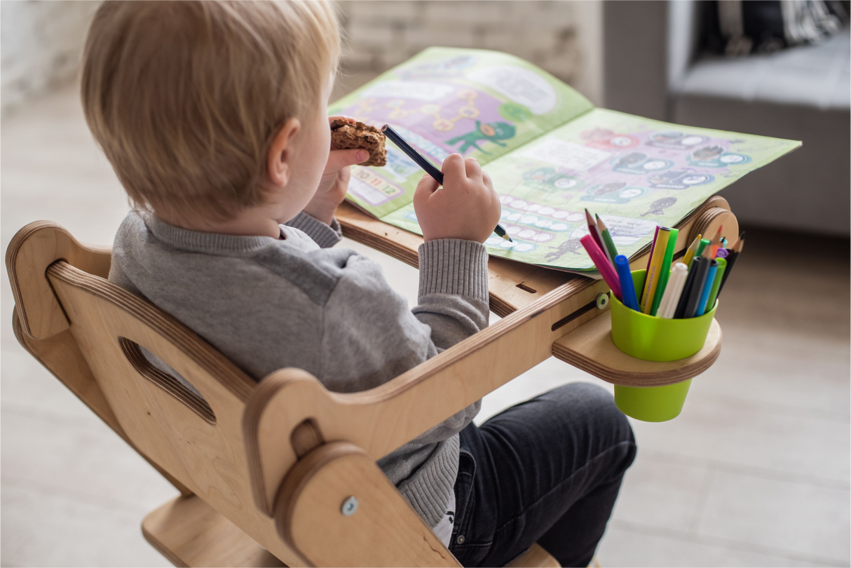 Growing Chair for Kids - Kitchen Helper with Tabletop – Beige