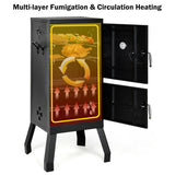 Vertical 2-tier Outdoor Barbeque Grill with Temperature Gauge