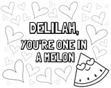 Personalized Coloring Puzzle: Valentine's Day Themes by Creative Crayons Workshop