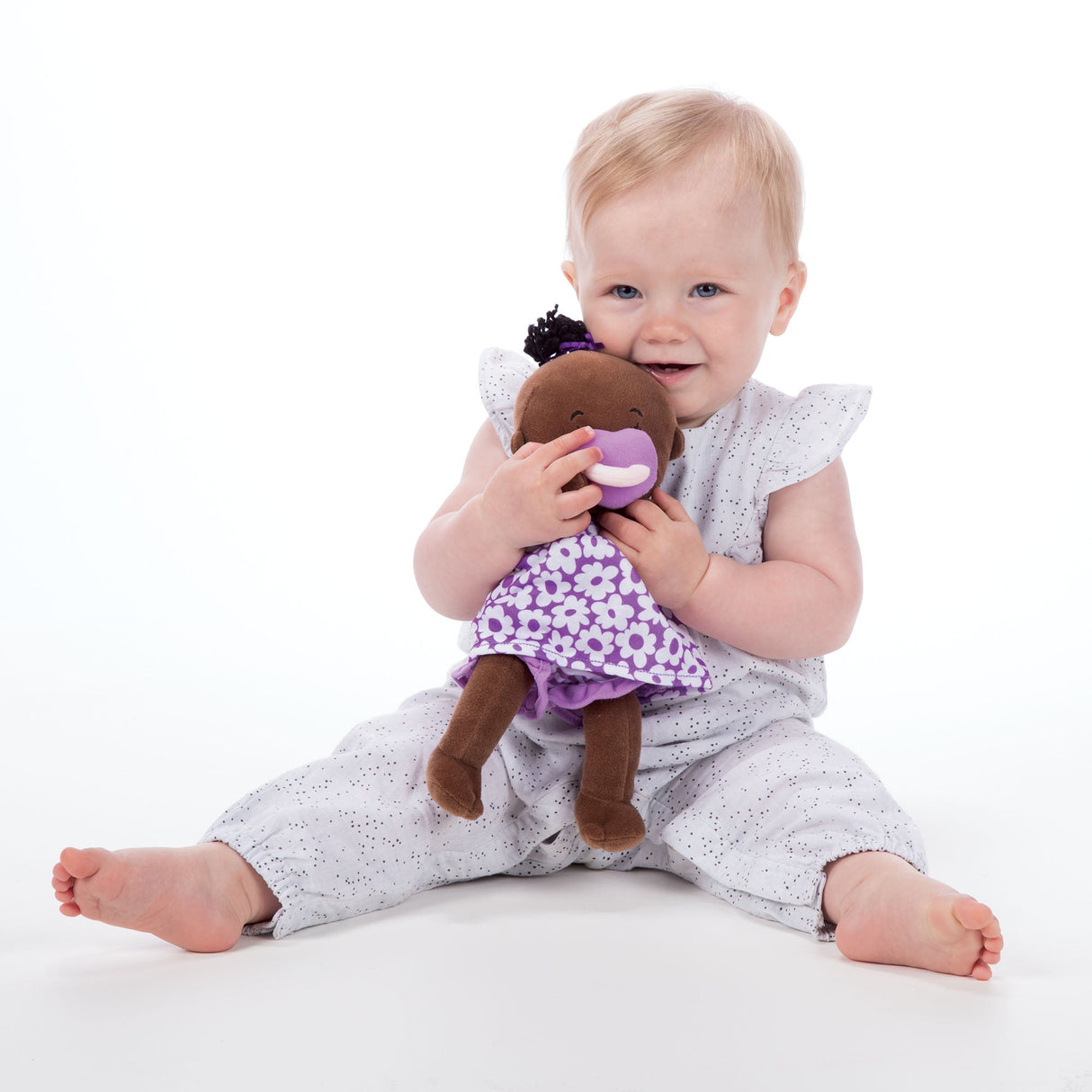 Wee Baby Stella Doll Brown with Black Hair by Manhattan Toy